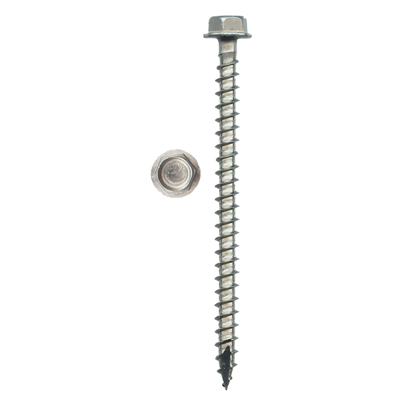 Part Number 17556 1/4" X 3" Hex Washer Head, Coarse Thread, Type 17 Point, 302 Stainless Steel Solar Mounting Screws 20/PK Wgt = .75 Lbs