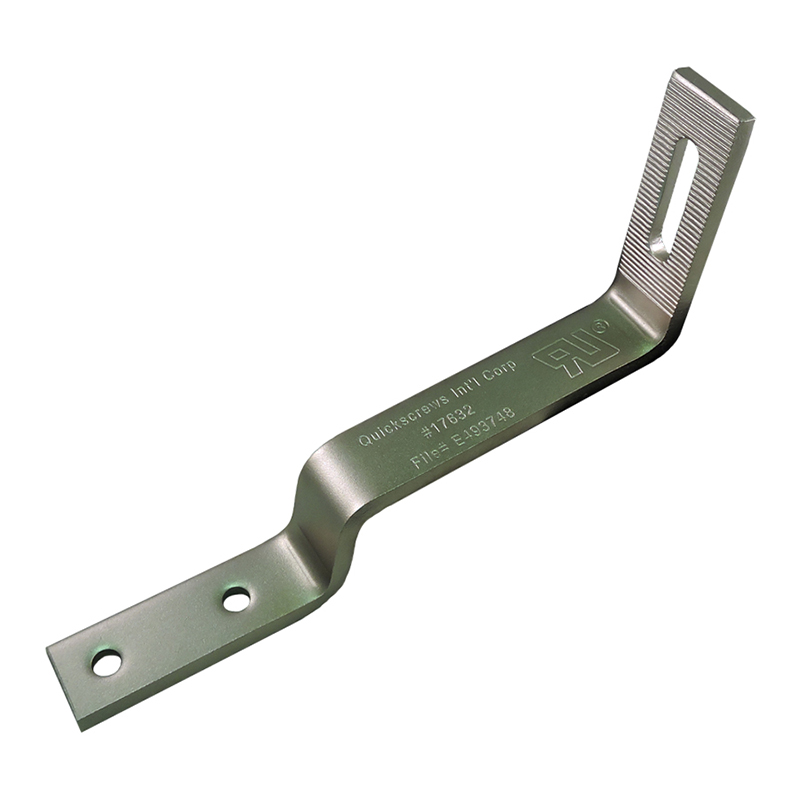 Part Number 17632 90° Flat Tile High Wind Roof Hook, 38mm Height - 7mm Thick  20/Carton Wgt = 20.50 Lbs