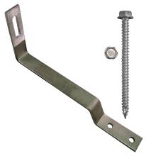 Part Number 17608 90° Flat Tile Roof Hook, 38mm Height, Kit with 5/16" X 3" Screws 20/Carton Wgt = 22.12 Lbs